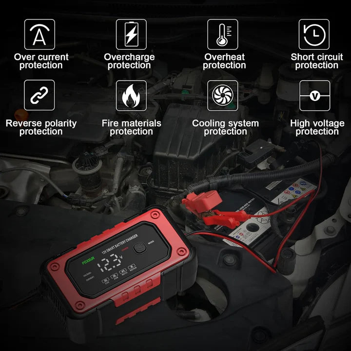 Cargador Inteligente bateria de carro 🚗 ENERGY PRO 🔋 (Carga segura, rapida y fácil de usar)